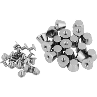 20 Sets 10mm x 7mm Platte Kop Klinknagel Studs Voor Tas Schoenen Kleding Decoratie(zilver) zilver