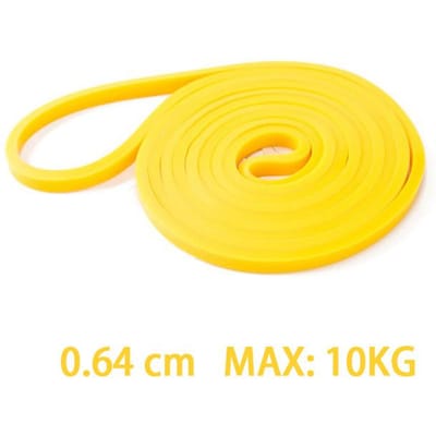 Sterke Latex Weerstandsoefenbanden Home Gym Oefenbanden voor Krachttraining Lichaamsstrekking Thuis Workout 15 Lbs Tot 125 Praktisch Gebruik 1pcs yellow