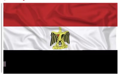 Egyptische vlag - Vlag van Egypte - 150/90CM - Polyester - WK - Landen - Vlaggen - Flag - CHPN