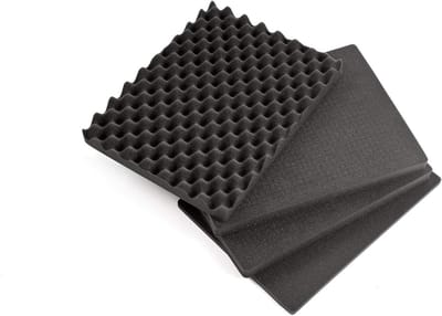 Kubusschuim Set - Schuim Inzetstuk - Apparatuur Beschermen - Rastervormig Voorgedanst - 25 x 175 cm - Zwart