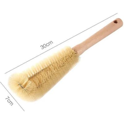 Keuken Schoonmaakgereedschap Drinkflessen Glas Schrobbers Schoonmaakborstel Houten Lange Steel Kopjesborstel beige