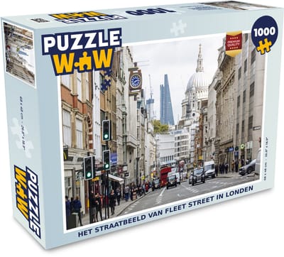 Puzzel Het straatbeeld van Fleet street in Londen - Legpuzzel - Puzzel 1000 stukjes volwassenen