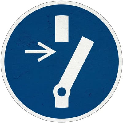 Loskoppelen verplicht gebodsbord - M021 | Sign Again materiaal | 15 cm