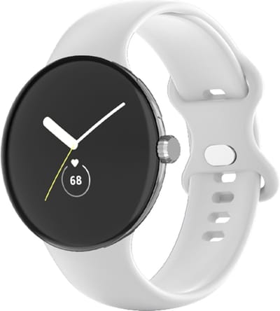 Siliconen bandje - geschikt voor Google Pixel Watch 4 (41mm) / Pixel Watch 3 (41mm) / Pixel Watch 2 / Pixel Watch - wit