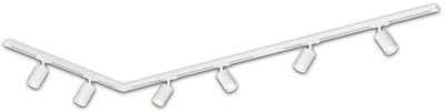 BRILONER Rail - Railverlichting - opbouwspots - startset opbouwrail - 6x GU10 spots - draaibaar - 225 cm - wit