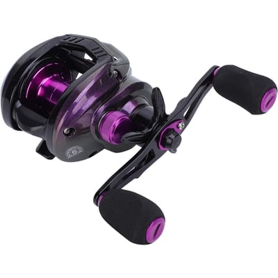 Moulinet Métal Portable Profil Bas Force de Freinage 8KG Moulinet Accessoire Ligne Pêche au Lancer(main droite ) black