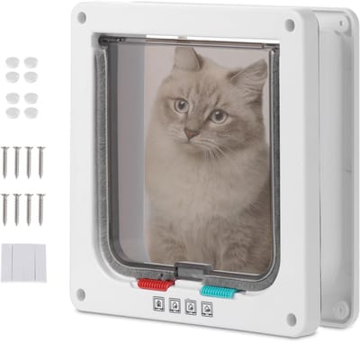 SVN®Kattenluik met Tunnel - Kattenluik - Kattenluik met Tunnel Petsafe - Wit- ‎6cm x 20cm x 19cm