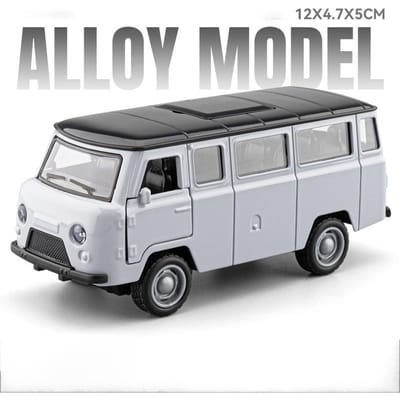 1:Modèle de Voiture Jouet Uaz Traveler Échelle 36 Corps en Alliage Portes Ouvrantes Véhicules Intérieur Simulé Affichage Étagère Camping-car Tout-Terrain gray