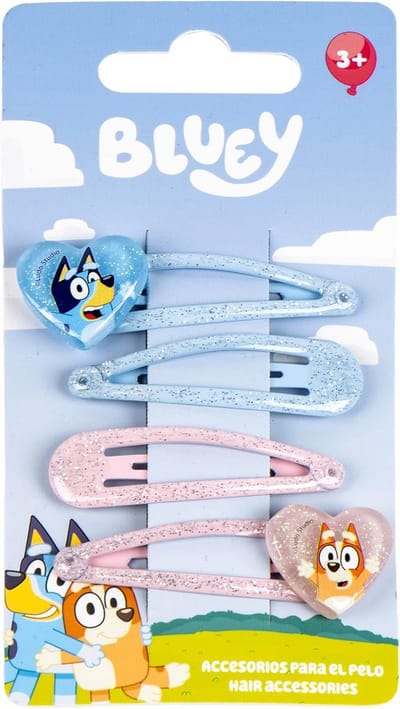 Bluey en Bingo haaraccessoires met glitter voor meisjes