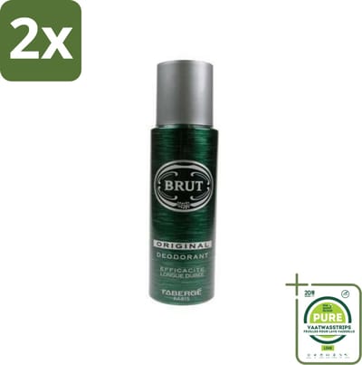 Brut Deospray Original Brut 200 ml - Voordeelverpakking - 2 stuks - Deodorant spray - Brut Original