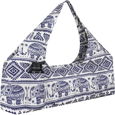 Grote Yogamattas - Sporttas Gymtas - Alle Sportspullen - Dubbellaags Polyester - Tot 22 Pond - Beige Blauw