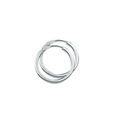 Zilver buis oorbellen - 20 mm - 1304847