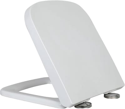 Toiletbril Soft Close - Vierkant & Heavy Duty Top Fixing - Gemakkelijk Schoon te Maken