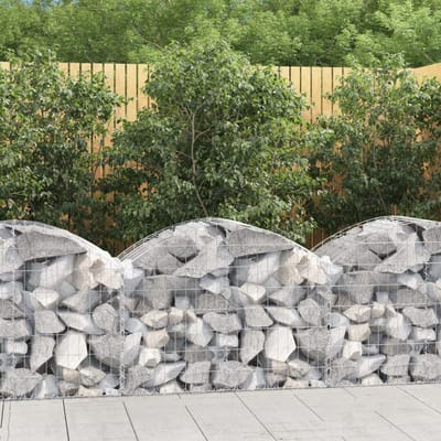 vidaXL - Schanskorf - gewelfd - 100x50x60/80 - cm - gegalvaniseerd - ijzer