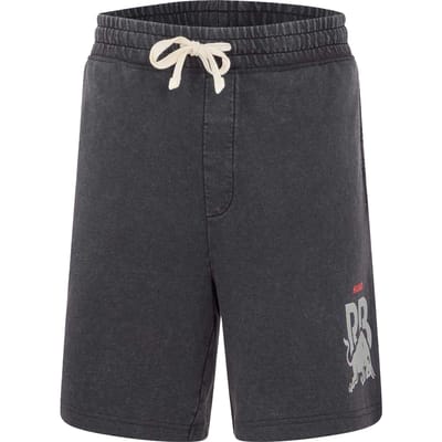 Hugo Heren Gewassen Elastische Taille Relaxed Fit Sweat Shorts (Zwart)