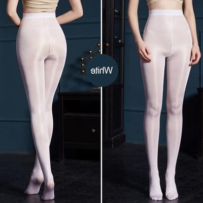 Dames Shiny Tights met Hoge Taille voor Dans, Semi-Transparant en Plus Size 60D Kwaliteit