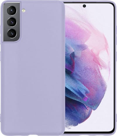 Hoesje - Geschikt voor Samsung Galaxy S21 - Sterk & Shockproof - Hoes Cover - Siliconen Case - Telefoonhoesjes - Lila