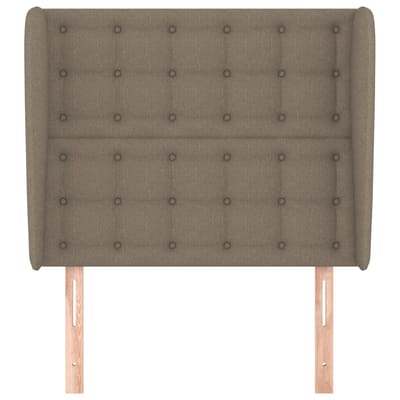 vidaXL - Hoofdbord - met - randen - 83x23x118/128 - cm - stof - taupe