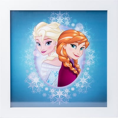 Disney Frozen Anna & Elsa - Art Print 30x30cm inclusief kader