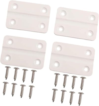 Koelbox Scharnieren - Reparatieset - Koelbox Onderhoud - Inclusief Schroeven - 4 Stuks - Wit