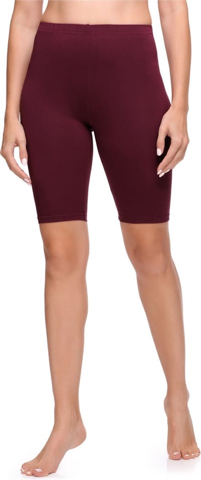Ladeheid Dames Leggings - Shorts - Korte - Katoen - Sportbroek - LA-LA40-131-LE - Wijnrood - XS