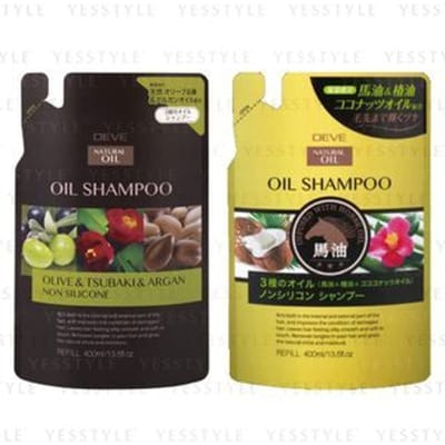 KUMANO COSME - Deve 3 Natural Oil Oil Shampoo Refill Horse / Camellia / Coconut Oil - 400ml