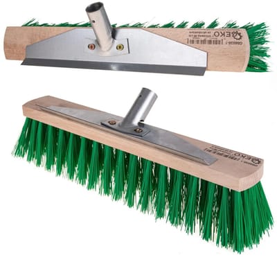 GEKO Straatbezem - Nylon Borstel - Houten Blok - 40 cm