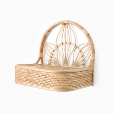 Createyourhome - Rotan - Wandplank - Kinderkamer - Babykamer - 40x60x55cm - Boho - Ibiza - Japandi - Uniek - Naruurlijk - Riet