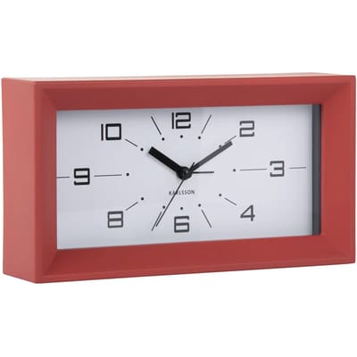 Alarm clock Lujo Rectangle red ochre