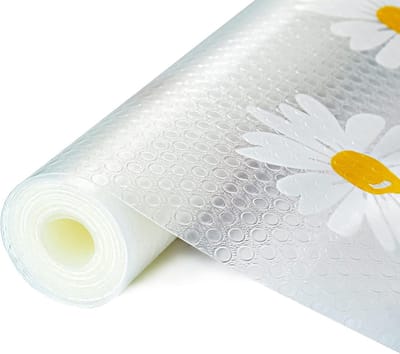 QTTVBTNA – 1 Stuk Antislip Schubladenmat - EVA Waterdichte Kast en Lade Mat - Beschermende Inlegmat voor Keukenkast Koelkast en Plank - Op Maat Knipbaar Slijtvast en Onderhoudsvriendelijk - Antislip en Duurzaam Design - 45x200 cm - Chrysant Patroon