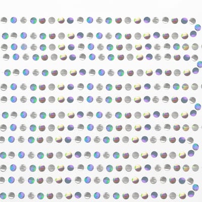 Zilverkleurige confetti slinger decoratie woonslinger holografische cirkels 3.75 meter feest slinger voor verjaardag nieuwjaar bruiloft hang decoratie met glanzende schijfjes