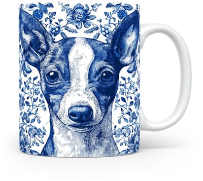 Mok Muntjac hond Beker voor koffie of tas voor thee, cadeau voor dierenliefhebbers, moeder, vader, collega, vriend, vriendin, kantoor, opa, oma, hond, kerst, sinterklaas, verjaardag