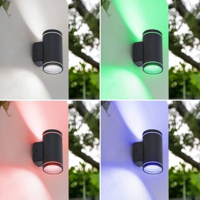 Lindby Smart LED buiten wandlamp Valtin CCT RGB Tuya IP54