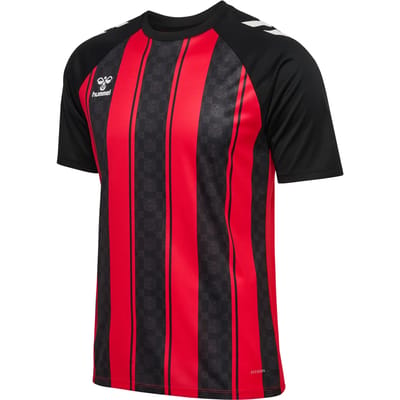 Hummel Match Striped T-shirt Met Korte Mouwen Rood L