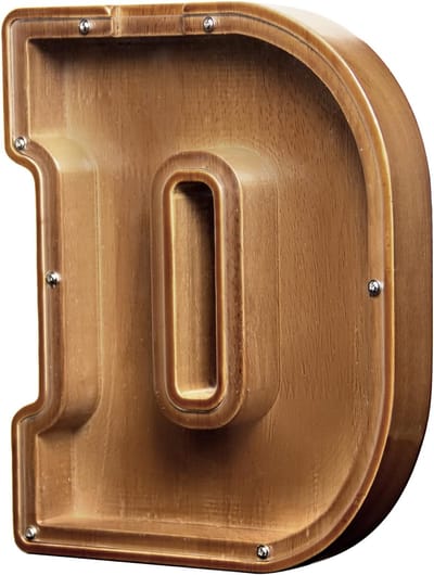 Houten Spaarpot - Munt Geldkist - Kinderen Leren Sparen - Gepersonaliseerde Letter - 9 Inch