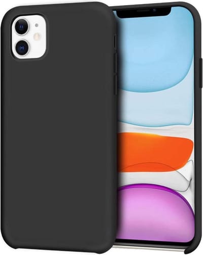 LuxeBass Hoesje geschikt voor iPhone 11 Pro Hoesje - Siliconen Backcover - Zwart - telefoonhoes - gsm hoes - gsm hoesjes