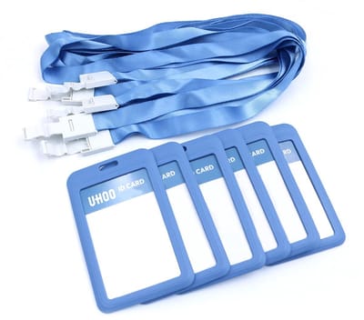 Dailygoods- ID-kaarthouder 6-pack - 2,8 x 4,4 inch - hard plastic - verticale snap-in houder - lichtgewicht - duurzaam materiaal - Kaartetui