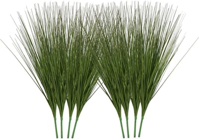 Kunstgras Plant Siergras - Set van 8 - Hoogte 68,6 cm - Natuurgetrouw - Hoogwaardig PVC - Geschikt voor Binnen en Buiten - Groen
