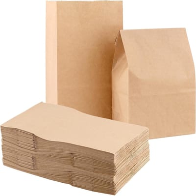 Kraft Papieren Zakjes 12 x 7 x 21cm - 200 Stuks, Ideaal voor Lunch, Snacks en Gebak, Milieuvriendelijk en Duurzaam