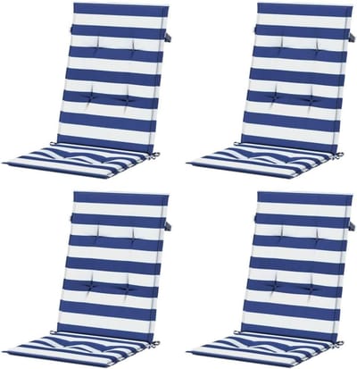 Tuinstoelkussens - Kussens Hoge Rug - Buiten Zitten - Waterafstotend Materiaal - 120x50x3 cm - Donkergrijs