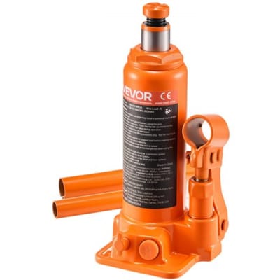 VEVOR hydraulische fleskrik met 4 t capaciteit, 185-350 mm hefbereik, fleskrik met lassysteem voor auto-pick-up SUV autoreparatie, fleskrik zwaar uitgevoerd