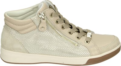 Ara - 1224499 OM-ST-HIGHT-SOFT - Hoge sneakersVeterbootsDames veterschoenenDames sneakersHalf-hoge schoenen - Kleur: Taupe - Maat: 41