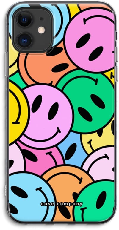 Case Company® - Hoesje geschikt voor iPhone 11 hoesje - Smiley N°1 - Soft Cover Telefoonhoesje - Bescherming aan alle Kanten en Schermrand