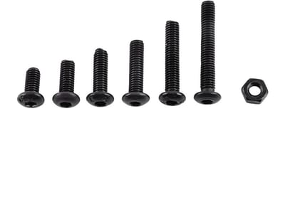 Dailygoods- Schroeven M3 Kit 250 Stuks - Zeskant Verzonken Kop - Gelegeerd Staal - Vlakke Hoofdzes - Corrosiebestendig - Diverse Maten 6/8/10/12/16/20mm - Schroefset