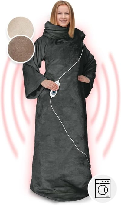 Elektrische deken met mouwen - Elektrische Deken met Mouwen - Deken met Mouwen - Grijs
