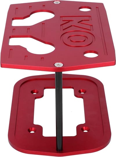 Batterijhouder Beugel - Accu Bevestiging - Voertuig Stabiliteit - Slagvast Metaal - 30x20x3 cm - Rood
