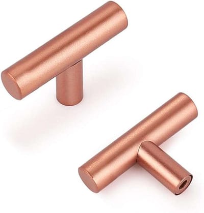 CE Serie - Moderne Kastknoppen - 50mm - Rozegoud - 12 stuks