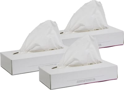 Papstar Papieren tissues 2-laags - 300x stuks - make up doekjes - Navulverpakking voor tissuedozen/tissueboxen