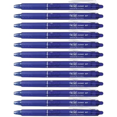 Pilot FriXion Ballpen 0.7mm Clicker  – Doos van 12 stuks - Blauw
