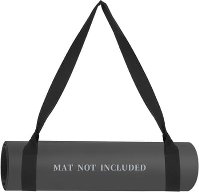 Verstelbare Yogamat Draagriem voor Yoga en Pilates - Elastische Matband voor Fitness en Rekken - Zwart, 152 x 4 cm